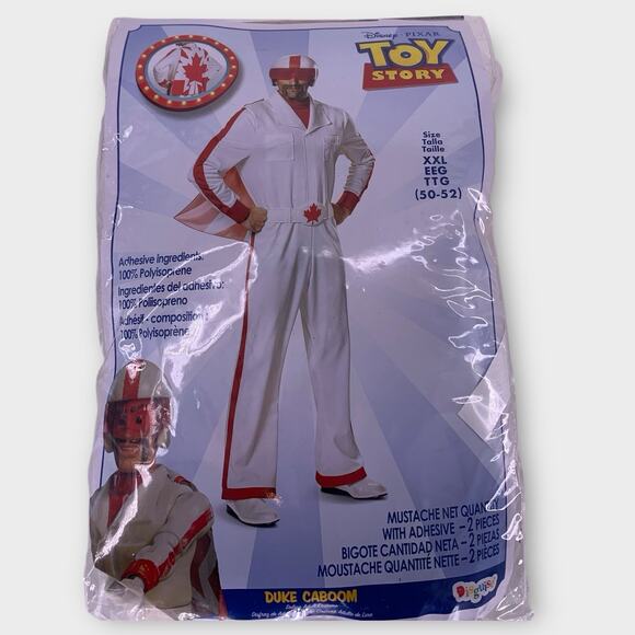 NEW Disney Toy Story 4 DUKE CABOOM Deluxe Adult Costume RARE Complete XXL 50-52 - Picture 1 of 9